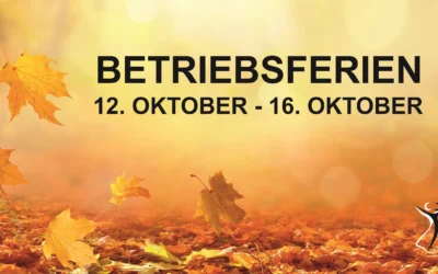 Betriebsferien vom 12. bis 16. Oktober